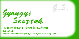 gyongyi sesztak business card